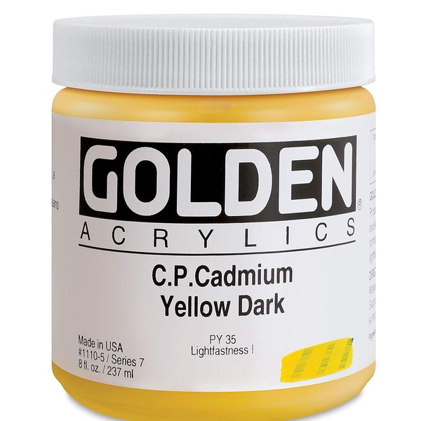Golden Heavy Body Acrylic - C.P. Cadmium Yellow Dark 8oz