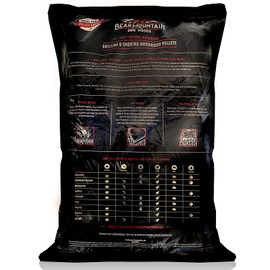 Bear Mountain Premium BBQ Woods Bear Mountain BBQ Premium All Natural Hardwood Red and White Oak Wood Chip Pellets for Outdoor Gas, Charcoal, and Electric Grills, 20 Pounds (4 Pack)