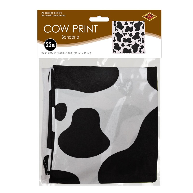 Cow Print Bandana Party Accessory (1 count)