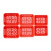 Odoria 1/12 Scale Miniature Plastic Baskets 6Pcs Dollhouse Accessories, Red