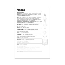 Simplicity Kitchen Accessories and Pocketed Apron Sewing Pattern Packet, Design Code S9873, Sizes S-M-L, Multicolor