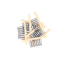 20 Pieces Wig Combs Wig Clips Wig Combs to Secure Wig 7-teeth Wig Accessories Tools For Making Wig Caps Wig Comb (Beige,20 Pcs))