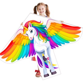 Xida Flying Unicorn Kites for Kids Ages 4-8 Easy to Fly, Girls Kites Ages 8-12 with String, Large Kite for Adults, Perfect for Beach, Park & Family Adventures
