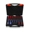 44 Pcs Inch and Metric Thread Checker, Aluminum Alloy Red