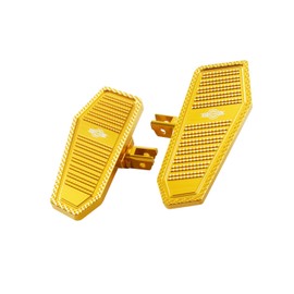 PJMTCUSTOM Gold 8.5" Long Mini Small Floorboard Footpedal with Female Mount Fits 2018-24 Harley Davidson Street Bob, Low Rider, Softail Standard FXLRS, FXRST (Glod)