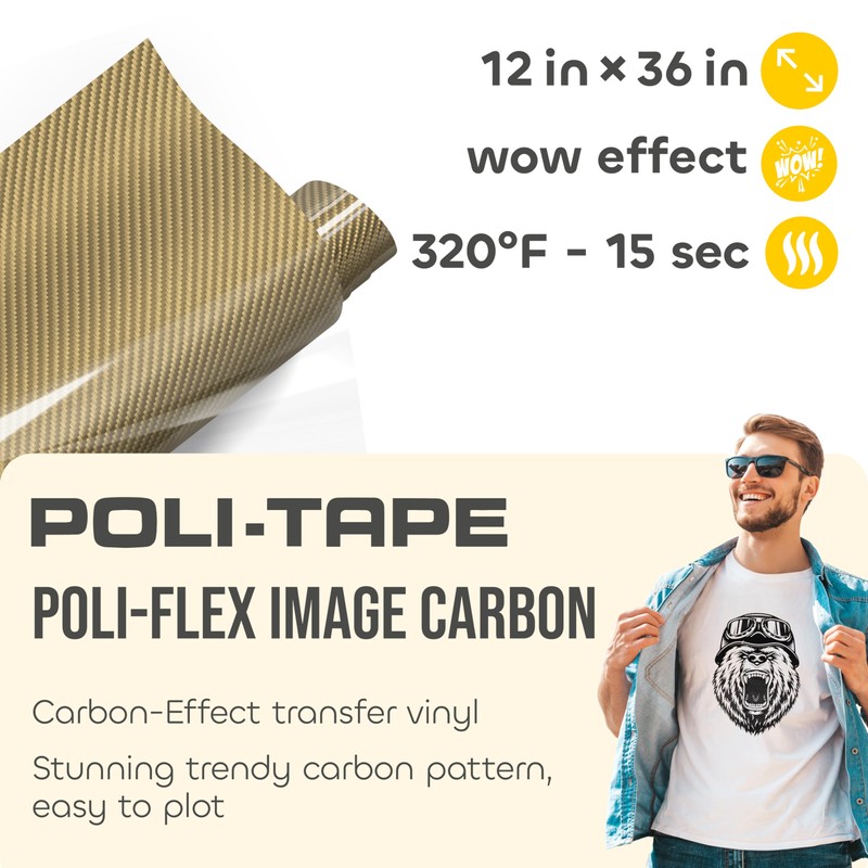Poli-Flex® Carbon - Vinilo de transferencia de calor (HTV) -