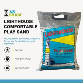 U.S. Silica Large 50 Pound Play Sand, Finely Graded, Fully Washed and Easy to Use for Children's Art, Trays, and Sandbox, 3 Pack
