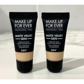 MAKE UP FOR EVER 2X Make Up For Ever Matte Velvet Skin 24H Foundation Y245, mini 0.16oz/5ml (#G4
