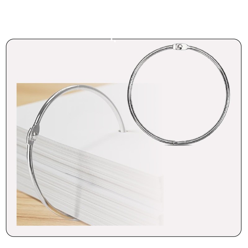 4 Inch 6 Pack Binder Rings, Extra Large Loose Leaf