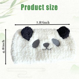 Zinmilin Skincare Headband for Washing Face,Spa Headbands for Women Makeup,Face Wash Headband Skin Care,Head Bands for Women's Hair Cute Panda(White)