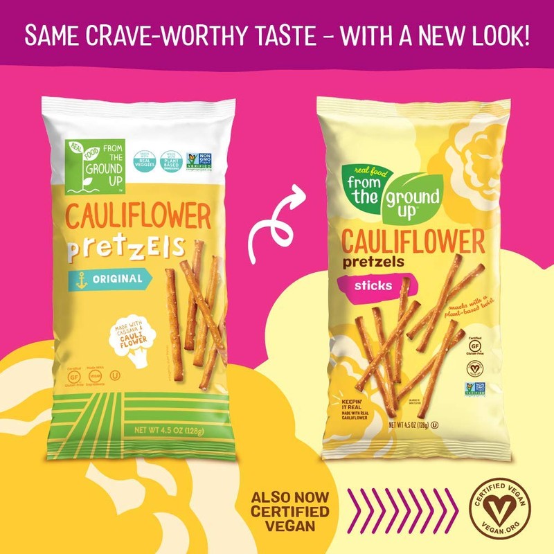 From the Ground Up Cauliflower Pretzel Sticks and Twists -