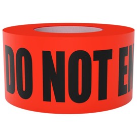 Danger Do Not Enter Tape 3 inch X 1000 feet • Red with a Bold Black Print for High Visibility • 3 in. Wide for Maximum Readability • Tear Resistant Design