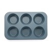 Monfish Muffin Mould 6 Jumbo Cup Carbon Steel Haze Blue