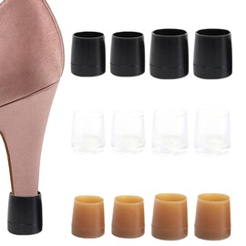 Heel Protectors, 6 Pairs of High Heel Protectors, High Heel Stopper Black and Transparent Heel Protectors, High Heels Shoes for Grass, Gravel Wedding, Outdoor Activities, Easy Walking (2 Sizes, M, L)