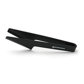 Swissmar Raclette Tongs – Set of 4 Heat-Resistant Plastic Tongs for Raclette Grill or Granite Stone – Curved Design for Easy Gripping – 7" Length – Dishwasher Safe – Ideal for Group Grilling