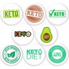 Keto Diet x 8 NEW 1 Inch (25mm) Set of