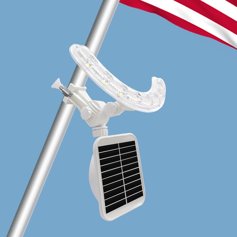 Flag Light Solar Powered,2 in 1 Brightest Led Flagpole Lights