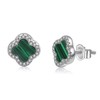 ROUGEMONT Jewellery 925 Sterling Silver Clover Leaf Stud Earrings Lucky