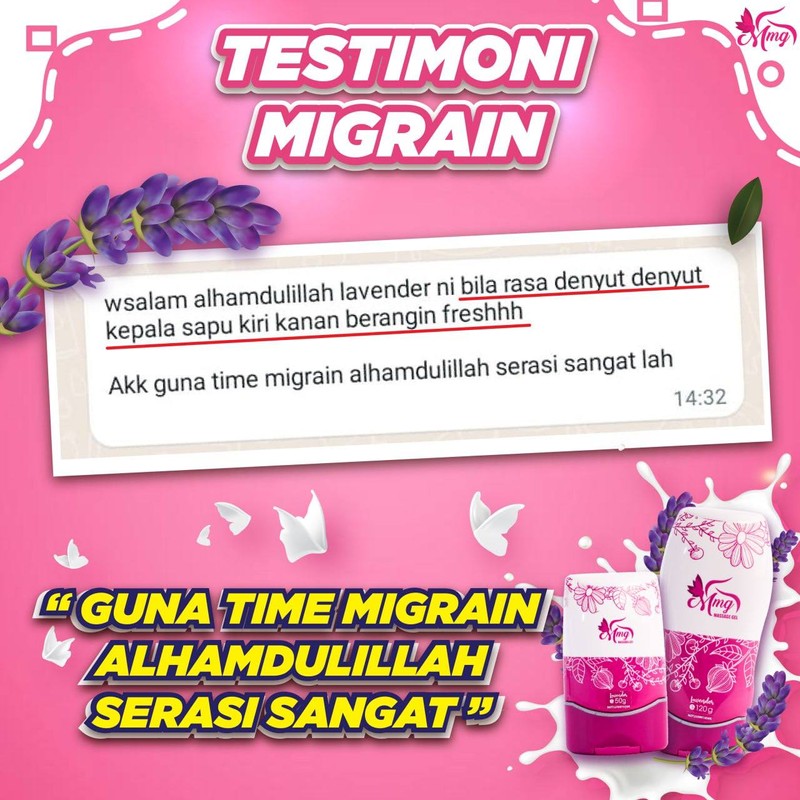 [ORIGINAL] MMG Massage Gel Lavender, Apple, Halia, Timun Bidara Minyak