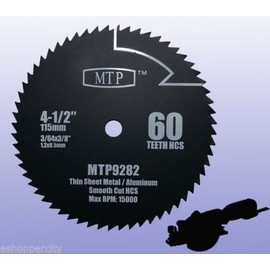 HCS 60T 4-1/2" 4.5 inch Metal Plastic Circular Saw Blade for Rockwell Rk3441k, Worx WX429L 9.5mm/ 3/8" arbor RW9282