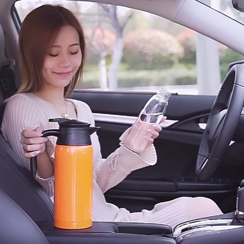 Electric Car Kettle Fast Boiling 12V 24V Dual Voltage 800ml