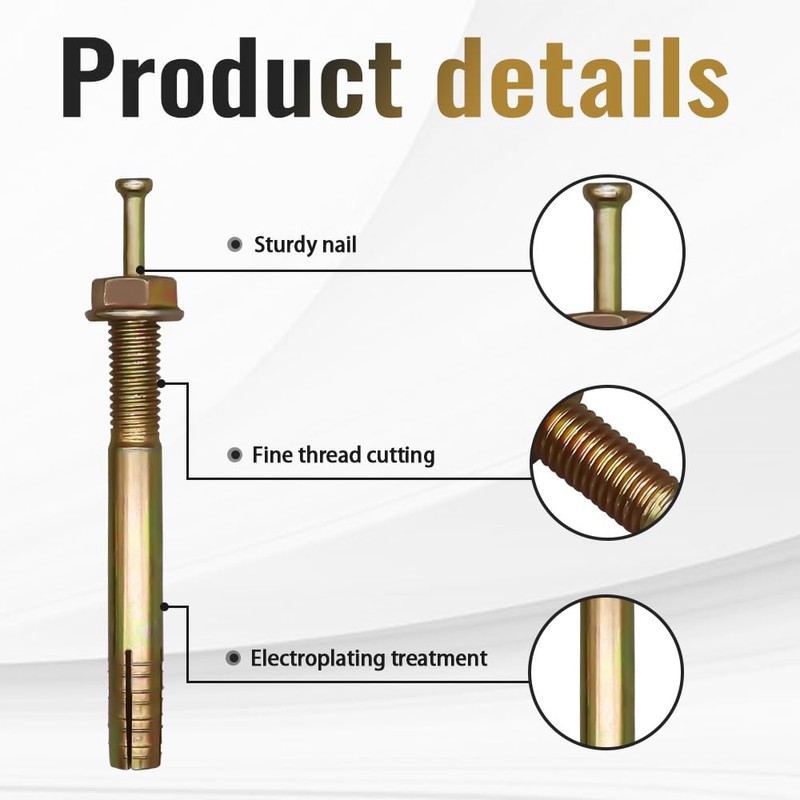 Napredak 3/8” x 3-1/2” Strike Anchor, Hammer Drive pin Expansion