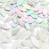 KALUCION 120 Pcs Iridescent White Petal Mosaic Tiles, Hand Cut