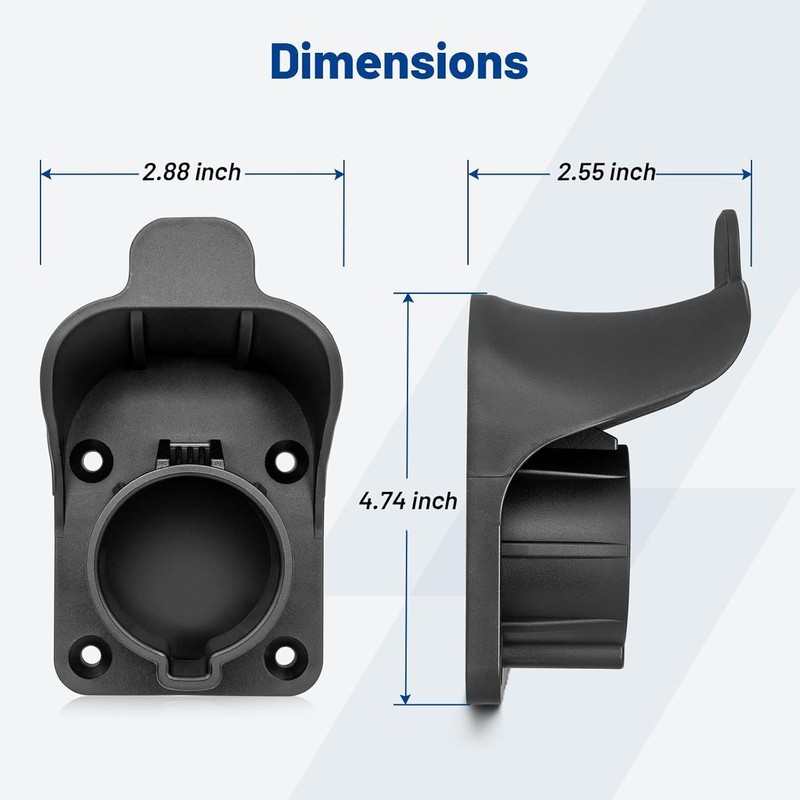EV Charger Holder Wall Mount SAE J1772 Charging Cable Organizer