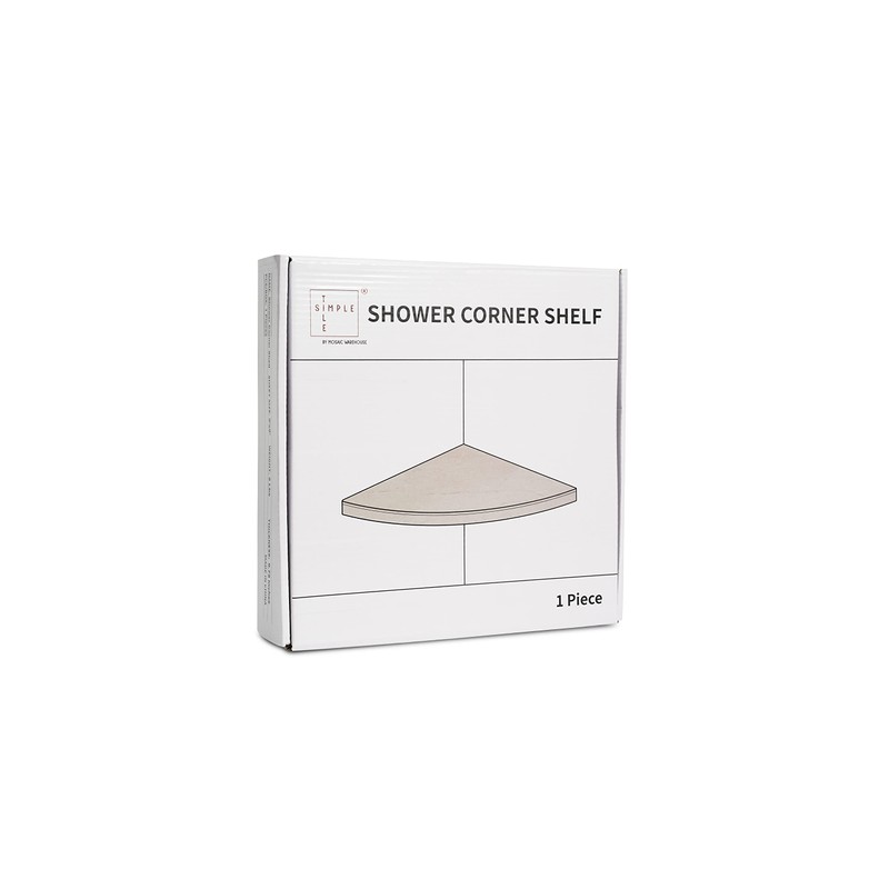 Simple Tile - Genuine Marble Corner Shelf for Bathroom Shower