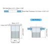 sourcing map M12 Rivet Nuts, 50pcs Zinc Plated Carbon Steel