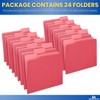 1InTheOffice Red File Folders Letter Size, File Folders with Tabs,