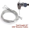 2PCS 3/25 10FT Garage Door Cable High-Quality 304 Steel Galvanized