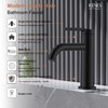 KENES Bathroom Faucet Black, Single Handle Matte Black Bathroom Sink