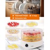 Commercial Chef Food Dehydrator, Five 9.25” BPA-Free Plastic Trays, Dehydrates