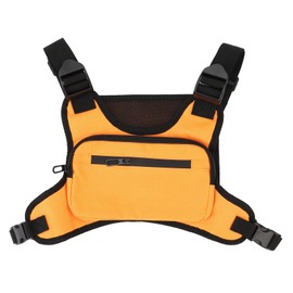 Outdoor Sports Chest Bag Fashionable Large Capacity Vest Chest Pack for Workout Cycling Hiking Orange