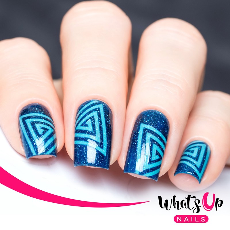 Whats Up Nails - Triangle Spiral Vinyl Tape Stencils for