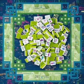 Green American Mahjong Set 160 Acrylic Tiles Ready for 2026 League Play with Racks and CaseColor: Lime Green Tiles