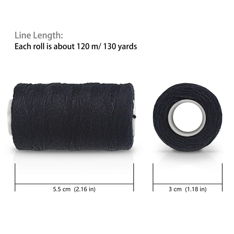 Ryalan Weaving Needle Combo Deal Black Thread with 10pcs Needle