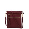 Isabelle Functional Multi Pocket Crossbody Bag (Wine)