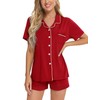 SWOMOG Pajama Sets for Women 2 Piece Button Up Pjs