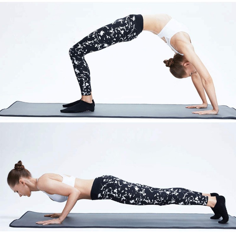 Sticky Barre Grips Slipper Socks - Elutong 3 Pack Non