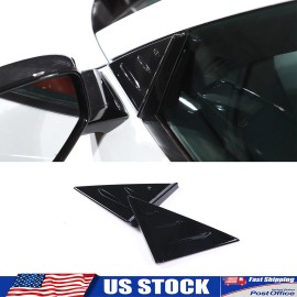 Ynei ABS GLoss Black Side view Base Add-on Wind Deflector Fits Corvette C8 20-24