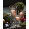 ARIAMOTION Hurricane Glass Candle Holders Set, Pillar Votive,Clear Seeded Bubbles