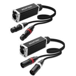 CERRXIAN 2-Channel Multi Snake 3Pin XLR to Ethercon-Compatible CAT5/CAT6/CAT7 Ethernet Breakout for Live Stage Audio, Lighting & DMX512 (1 Pair: Male&Female) - 2.6FT