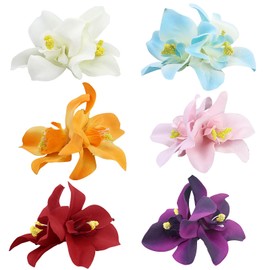 12 Stück böhmische Blumen-Haarspangen, künstliche tropische Blumen-Clips für Urlaub am Meer, Hochzeit, Party, Braut-Haarschmuck, hawaiianische Strandblumen-Haarnadeln für Frauen und Mädchen