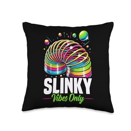 Slinky Toy Slinky Spring Retro 90s Toy Slinkies Throw Pillow