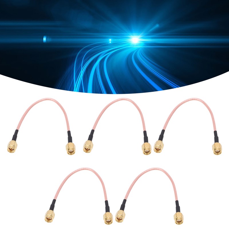 5Pcs RF Coaxial Cable SMA-J to SMA-J Audio Connector 2