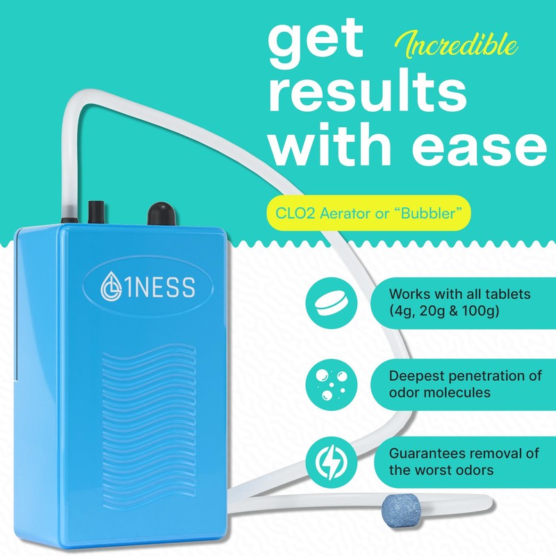 1ness Professional Premium Chlorine Dioxide Odor Neutralizing Kit with Aerator