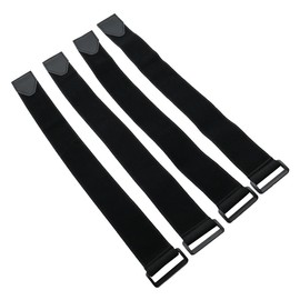 ANCLLO 4pcs Bicycle Tie Down Straps Bicycle Cargo Straps With Hook And Loop Tape Bicycle Stabilizer Straps For Fixing And Tying Bicycle Luggage, Yoga Mat, Wire Storage (Black)