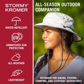 Stormy Kromer The Canvas Cruiser, Durable Sun Hat, 100% Organic Cotton, Adjustable Paracord Neck Strap for Outdoor Adventures, Natural, Extra Large